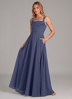 Azazie Shaude Bridesmaid Dresses Stormy A-Line Pleated Chiffon Dress image4