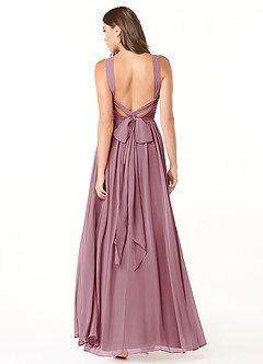 Azazie Dionne Bridesmaid Dresses Vintage Mauve A-Line Corset Chiffon Dress image2