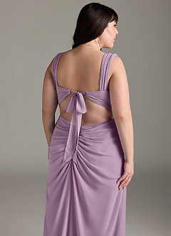 Azazie Jesaphine Bridesmaid Dresses Wisteria Sheath Bow Chiffon Dress image14