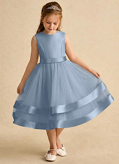 Azazie Sophia Flower Girl Klänningar Klä A-Line i Tyll Rosett image3