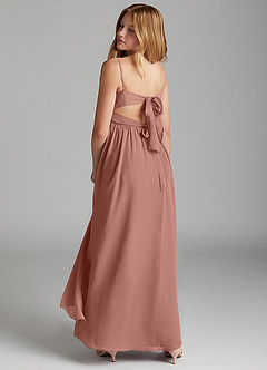 Azazie Zeya Junior Cedar Rose A-Line Chiffon Dress image5
