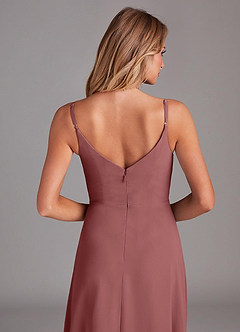 Azazie Daenerys Bridesmaid Dresses Amethyst A-Line Cowl Chiffon Dress image7