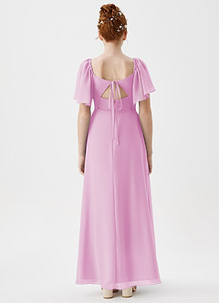 Azazie Chloe Junior Candy Pink A-Line Sweetheart Neckline Chiffon Dress image2