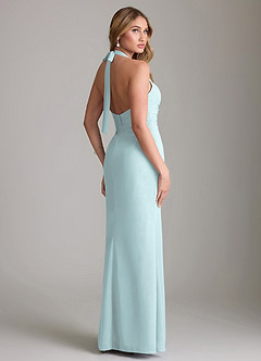 Azazie Valerie Bridesmaid Dresses Mist Mermaid Pleated Chiffon Dress image2