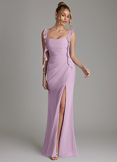 Azazie Jessamine Bridesmaid Dresses Wisteria Mermaid Corset Chiffon Dress image4