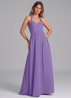 Azazie Darlyn Bridesmaid Dresses Tahiti A-Line Pleated Chiffon Dress image3