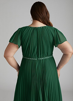 Azazie Kara Modest Bridesmaid Dresses A-Line Pleated Chiffon Floor-Length Dress image14