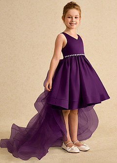 Azazie Julietta Robe Demoiselle D'honneur Fillette Robe Princesse en Tulle Convertible Grain De Raisin image3