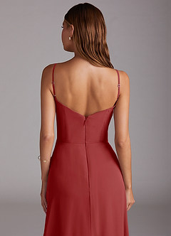 Azazie Marley Bridesmaid Dresses Rust A-Line Off the Shoulder Chiffon Convertible Dress image10