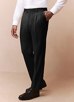 front Owen Black Lightweight Tailored Dress Pants