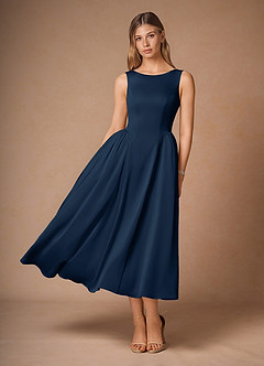 Casey Navy Midi Dress image3