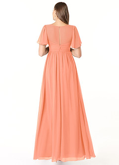 Azazie Verna Brautjungfernkleider für Schwangere A-Linie V-Hals Gerüscht Chiffon Bodenlänge Kleid image2