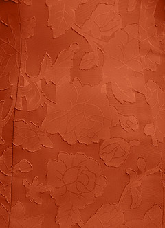 Azazie Flossie Abiti per la Madre della Sposa Abito A-Line in Chiffon Plissettato Arancia Bruciata image8