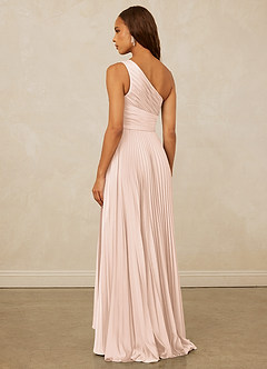 Christian Siriano Bridal for Azazie 1008 Bridesmaid Dresses Blushing Pink A-Line One Shoulder Stretch Satin Dress image2