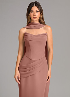Azazie Sorrel Bridesmaid Dresses Cedar Rose Mermaid Corset Chiffon Dress image6
