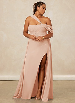 Christian Siriano Bridal for Azazie 1014 Brautjungfernkleider A-Linie Schulterfrei Chiffon Kleid Englisches Rosa image13