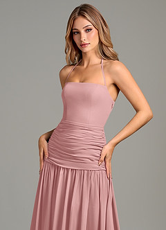 Azazie Vashti Bridesmaid Dresses Dusty Rose A-Line Chiffon Dress image6