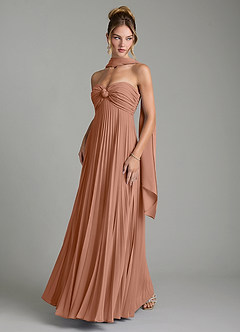 Azazie Tempest Bridesmaid Dresses Bronzer Empire Corset Chiffon Convertible Dress image6