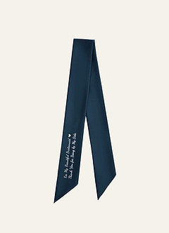 front Bridesmaid Matching Color Satin Scarf – Personalized Scarf