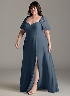 Azazie Chloe Bridesmaid Dresses Neptune A-Line Sweetheart Neckline Chiffon Dress image11