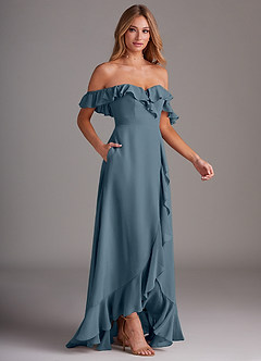 Azazie Lyra Bridesmaid Dresses Twilight A-Line Chiffon Convertible Dress image6