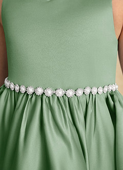 Azazie Julietta Blumenmädchenkleider Ballkleid Cabrio Tüll Kleid Matcha image10