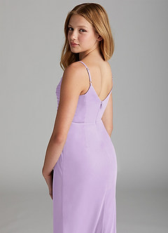 Azazie Deandra Junior Robe Fourreau en Maille Lilas image5