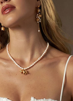 front Lily Valley Pearl Cascade Earrings