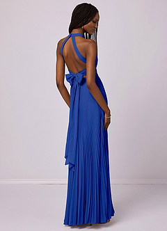 Barbie ♥ Azazie Bridesmaid Dresses Royal Blue A-Line Pleated Chiffon Dress image6