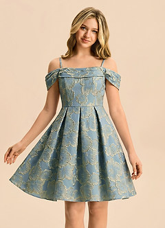 front Azazie Luka Junior Formal Dress