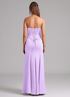 Azazie Ximena Bridesmaid Dresses Lilac Mermaid Corset Stretch Satin Convertible Dress image6