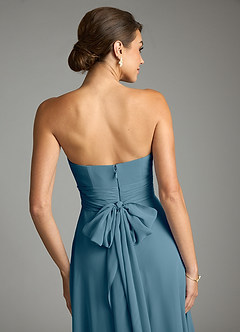 Azazie Tamira Suknie dla druhen Linia A Pofałdowany Szyfon Do ziemi Sukienka image5