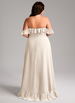 Azazie Lyra Bridesmaid Dresses White Alabaster A-Line Chiffon Convertible Dress image12