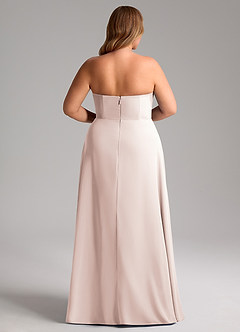Azazie Wren Brautjungfernkleider Wandelbar A-Linie Seitliche Cut-Outs Chiffon Kleid Blassrosa image15