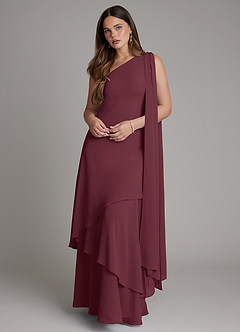 Azazie Monique Suknie dla druhen Linia A Jedno ramię Szyfon Do ziemi Sukienka image1