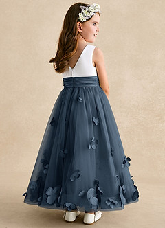 Azazie Vi Flower Girl Dresses Neptune A-Line Sleeveless Tulle Dress image4