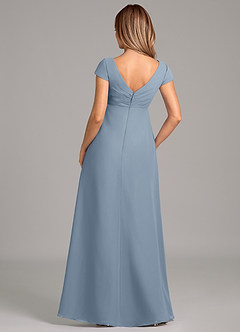 Azazie Allessia Maternity Bridesmaid Dresses A-Line Pleated Chiffon Floor-Length Dress image2