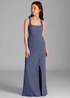 Azazie Mero Junior Meerjungfrau-Linie Plissee Chiffon Kleid Sturm image5