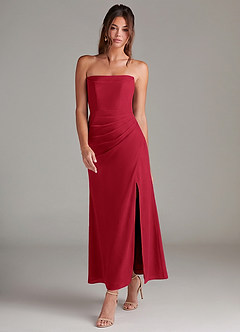 Azazie Leonis Bridesmaid Dresses Scarlet Mermaid Strapless Chiffon Convertible Dress image7