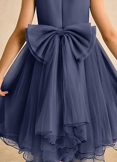 Azazie Lass Flower Girl Dresses Stormy A-Line Bow Tulle Dress image6