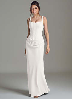 Azazie Niamh Suknie dla druhen Syrena Gorset Szyfon Do ziemi Sukienka image4