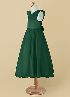 Mint A-line Fairy Glitter Tulle Ankle Length Cocktail Dress Sweetheart Bow Straps Birthday Gown with Pockets