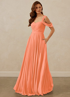 Christian Siriano Bridal for Azazie 1013 Bridesmaid Dresses Sunset A-Line Off the Shoulder Chiffon Dress image1