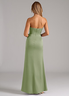 Azazie Johana Bridesmaid Dresses Dusty Sage Mermaid Off the Shoulder Stretch Satin Convertible Dress image7