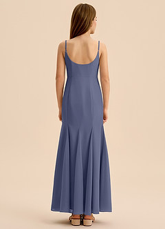 Azazie Evey Junior Vestido de Tormenta de Gasa de Corte Sirena con Plisado image2