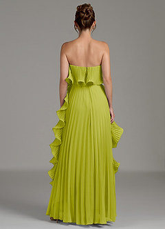Azazie Alexia Bridesmaid Dresses Lemongrass A-Line Ruched Chiffon Dress image7