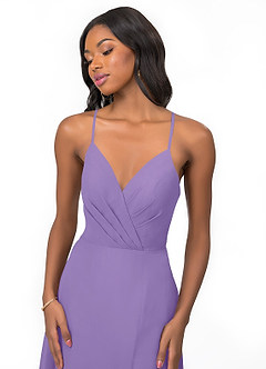 Azazie Everleigh Abiti da Damigella Abito A-Line in Chiffon con Scollo a Cuore a Pieghe Tahiti image7