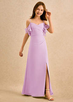 Azazie Pippy Girls Formal Flower Girl Dresses Candy Pink A-Line Sweetheart Neckline Chiffon Dress image5