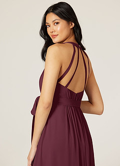 Azazie Athena Final Sale Empire Ruched Chiffon Floor-Length Dress image7