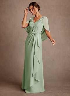 Azazie Santa Clara Klänningar till brudens mor Klä A-Line i Spets Dusty Sage image4